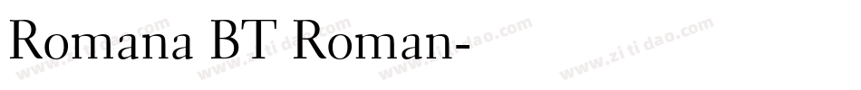 Romana BT Roman字体转换
